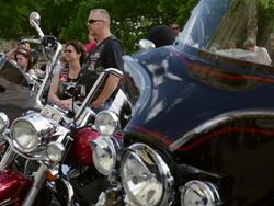 Bikes Are Blessed In Washington Ahead Of Annual Rolling Thunder Bike Procession Stock Footage