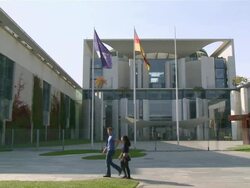MS Office of federal chancellor / Berlin, Germany Stock Footage
