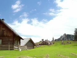 Idyllic Alpine Cottage Stock Footage