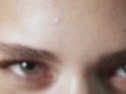 Woman smiling closeup Stock Footage