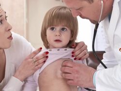 HD: Pediatrician Checkinng Little Girl Stock Footage