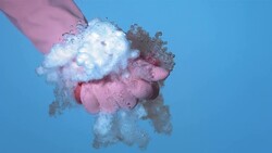 HD Super Slow-Mo: Squeezing A Sponge Stock Footage