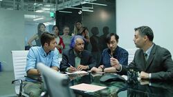 Women Excluded from Workplace Meeting Stock Footage