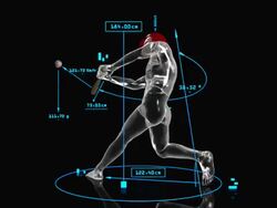 3D baseball batter Stock Footage