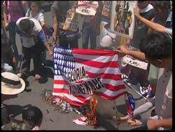 Anti-US protest on US Independence Day News Clip