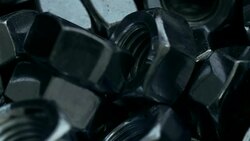 Heap screw nuts Stock Footage