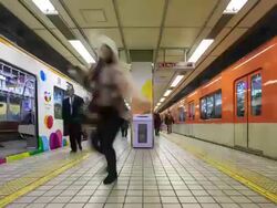 HD Time Lapse : crowd in Station , Japan Stock Footage