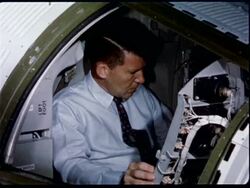 Mercury 7 astronauts in Mercury capsules Stock Footage