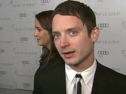INTERVIEW: Elijah Wood at 6th Annual Art of Elysium Heaven Gala on 1/12/13 in Los Angeles, CA. Stock Footage