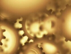 Animated Machinery Gears in Gold Stock Footage
