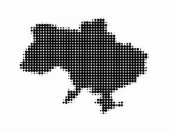 UKRAINE - TARGET : modern halftone style (TRANSITION) Stock Footage