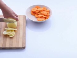 Slice Potato Stock Footage