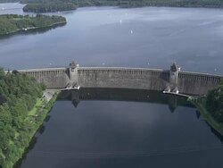 Mohne Dam Stock Footage