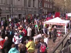 National Union of Teachers march in London News Clip