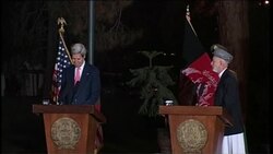 Karzai and Kerry reach partial agreement on security accord News Clip
