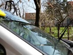 Washing the Windshield Stock Footage