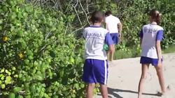 CLEAN : Plastic bottles used to make paddle boards to clean Brazil beach News Clip