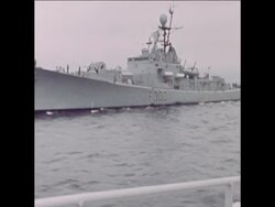 SYND 26-11-72 NORWEGIAN WARSHIPS PATROL SOGNEFJORD FOR MYSTERY SUBMARINE News Clip