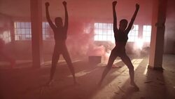 Dancing in the smoke Stock Footage