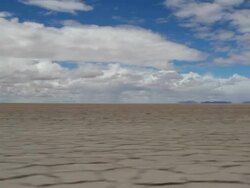 Bolivia, Uyuni, Salar de Uyuni by car Stock Footage