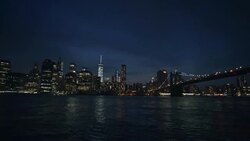 Manhattan Establishing - Night Stock Footage