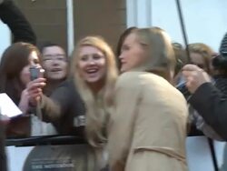 Taylor Schilling at The Lucky One European Premiere at Bluebird on April 23, 2012 in London, England (Footage by WireImage Video/Getty Images) Stock Footage