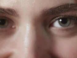 Woman smiling closeup Stock Footage