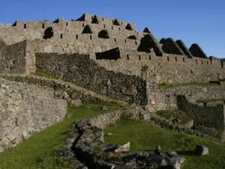 T/L, MS, sunrise Machu Pichu ruins / Peru Stock Footage