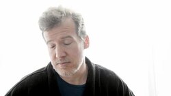 Mature French Canadian Man Waking Up Makes Facial Expressions Stock Footage