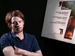 INTERVIEW - Jack O'Connell on the film being a periodic drama, his research at '71' Interview Stock Footage