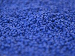 Blue polymer granules Stock Footage