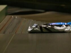 PAN Parcel Transportation in a Distribution Center CU Stock Footage