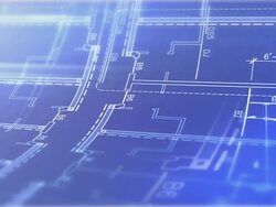 Architectural Blueprint pullback Stock Footage