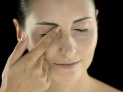 HD: Makeup Artist Applying Eyeshadow Stock Footage