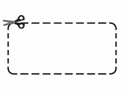 Coupon with scissors animation Stock Footage