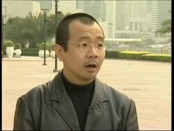 Naked newsreader on Hong Kong television News Clip