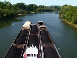 Coal and Steel Transportation Stock Footage