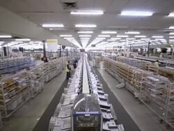 WS TD Mail sorting room / Clovelly, New South Wales, Australia Stock Footage