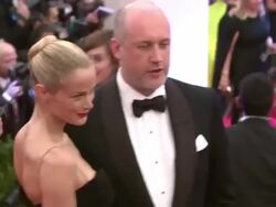 Carolyn Murphy and Peter Copping  at "PUNK: Chaos To Couture" Costume Institute Gala  Stock Footage