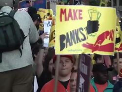 May 12, 2011 Rally and March - City Hall Stock Footage