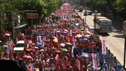Thousands of workers mark May Day with march, call for govt to protect jobs News Clip