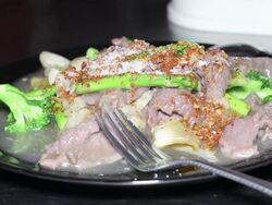 Fried noodles with beef Stock Footage