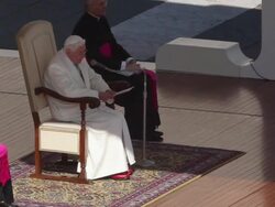 B-ROLL - Last weekly public audience of Benedict XVI from St. Peter's Square at St. Peter's Square on February 27, 2013 in Vatican City, Vatican. (Footage by Giulio Origlia/Getty Images) Stock Footage