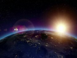 Meteoroid heading for Asia Stock Footage