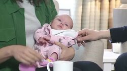 Samantha Cameron holding baby girl News Clip