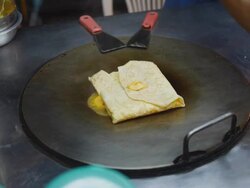 The making Of Thai Roti with butter Stock Footage