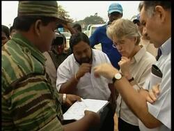Situation in area held by Tamil Tiger rebel fighters News Clip