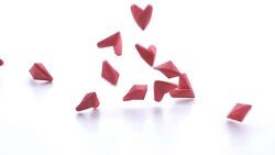 Red paper hearts Stock Footage