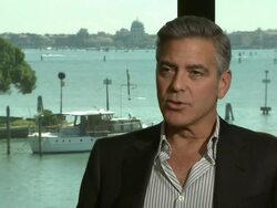 INTERVIEW - George Clooney on training to be weightless at 'Gravity' Interview on August 29, 2013 in Venice, Italy. (Footage by WireImage Video/Getty Images) Stock Footage