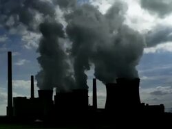 HD Coal Power Plant in the Backlight TL Stock Footage